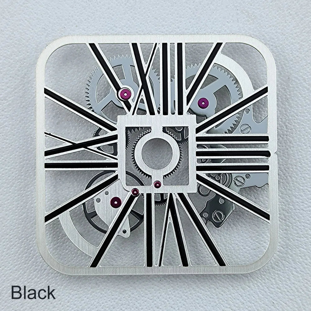 NH70 Dial Hollowed out Dial Square Dial Roma Numeral Dial 27mm No logo fit NH70 movement Repair tools