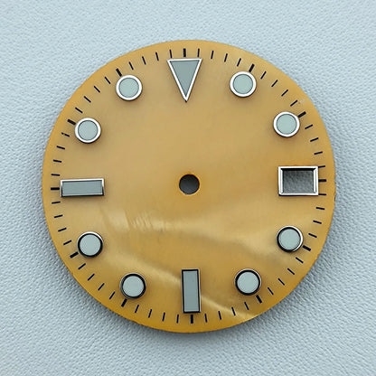 NH35 dial 28.5mm Custom logo luminous Pearl Shell Dial watch dial suitable for NH35 movement watch accessories repair tools