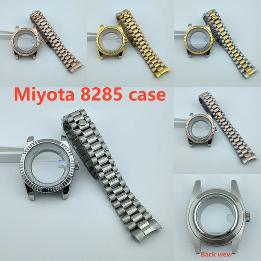 41mm Miyota8285 case watch case stainless steel men automatic watch sapphire glass suitable for 8285 movement watch accessories