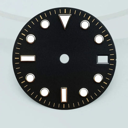 28.5mm dial diameter NH35/NH36 movement luminous dial with single calendar watch accessories customizable dial DIY logo