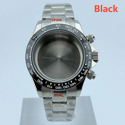 VK63 case Stainless steel high quality Watch case men's chronograph quartz watch suitable for VK63 movement watch accessories
