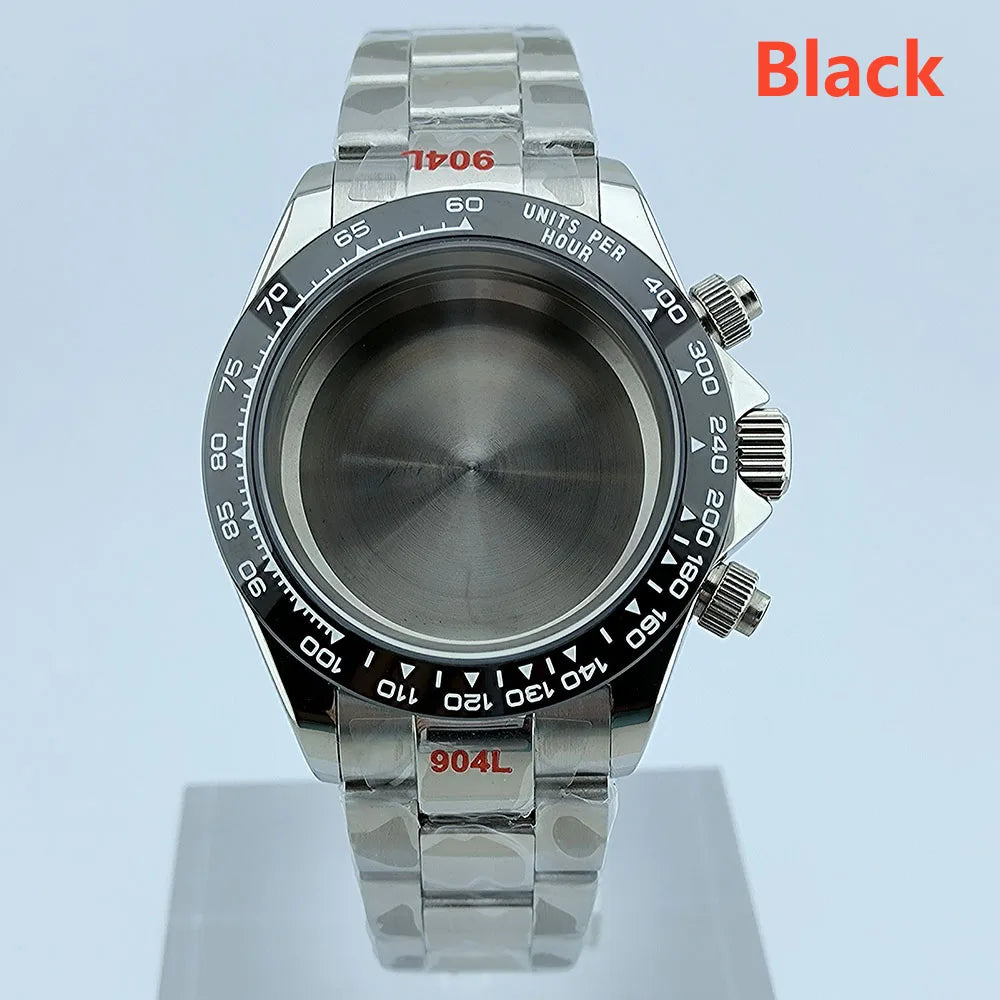 VK63 case Stainless steel high quality Watch case men's chronograph quartz watch suitable for VK63 movement watch accessories
