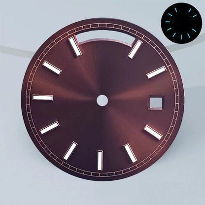Miyota8285 dial 31mm Custom logo Green luminous Dial watch dial suitable for Miyota8285 movement watch accessories repair tools