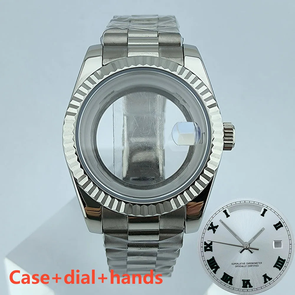 Miyota8285 case watch 41mm case stainless steel men automatic watch sapphire glass suitable for Miyota 8285 movement watch tools