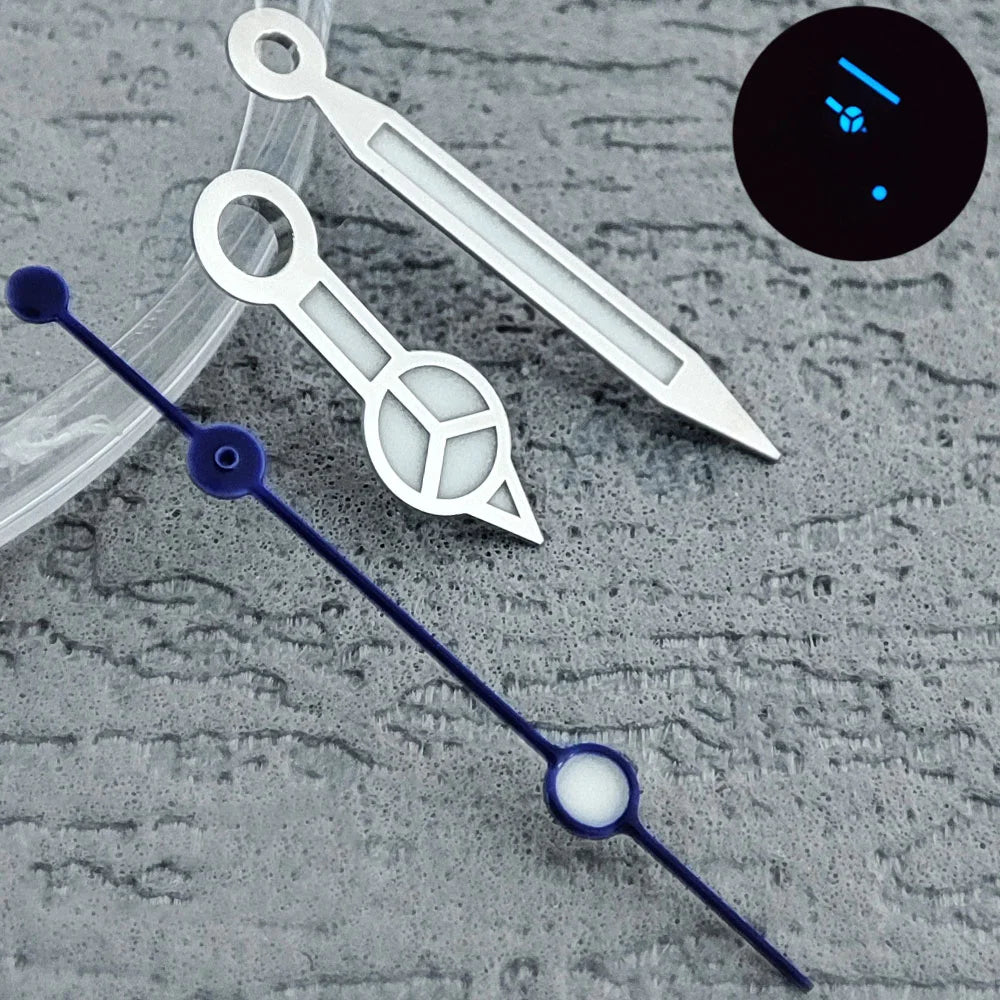NH35 Hands Rose Gold Silver Watch Hands For NH35/NH36/4R/7S Movement Watches Pointers Green/Blue Luminous