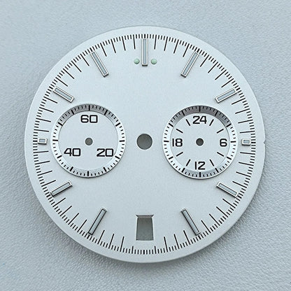 VK64 dial No Logo Dial Panda Dial Green luminous 32.5mm Dial fit VK64 movement watch accessories repair tools
