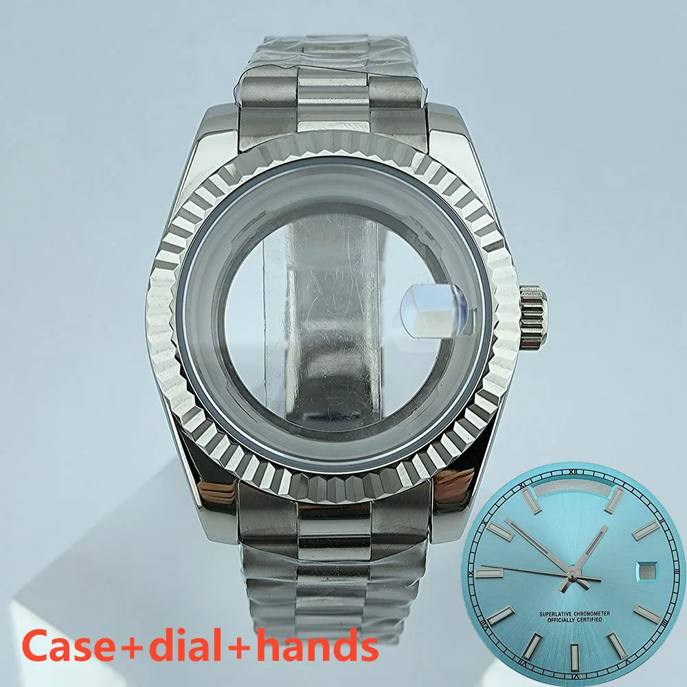 Miyota8285 case watch 41mm case stainless steel men automatic watch sapphire glass suitable for Miyota 8285 movement watch tools