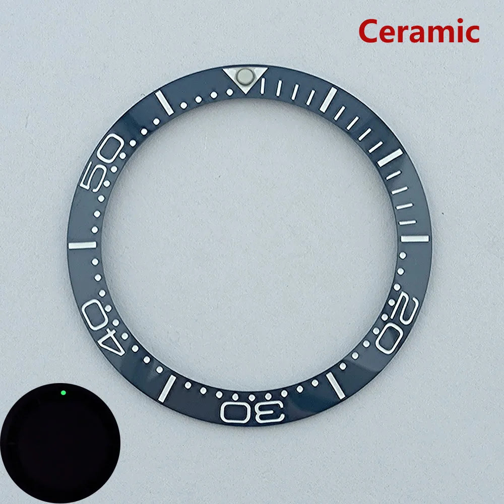 38mm ceramic High quality bezel green luminous insert bezel bezel is tilted for 40mm watch accessory repair tools