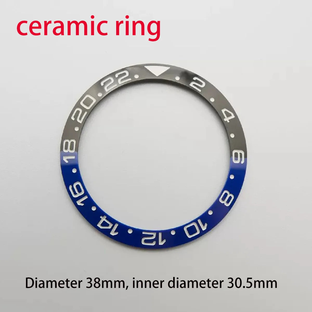38mm Ceramic And Aluminum Ring GMT Style Watch Bezel Insert For 40mm Watch Cases Replace Accessory Diving Bezel Ring