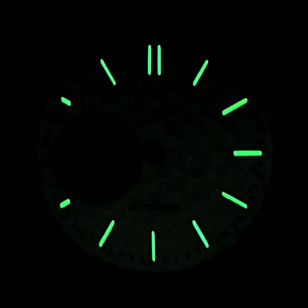NH38 dial Custom logo watch dial Green luminous 28.5mm suitable for NH38movement watch accessories repair tool