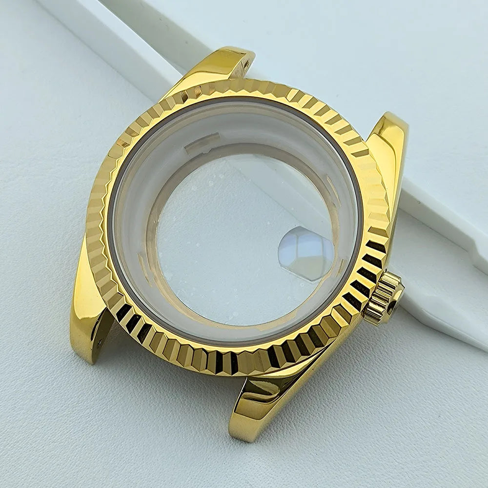 Miyota8285 hands watch case stainless steel men automatic watch sapphire glass suitable for 8285 movement watch accessories