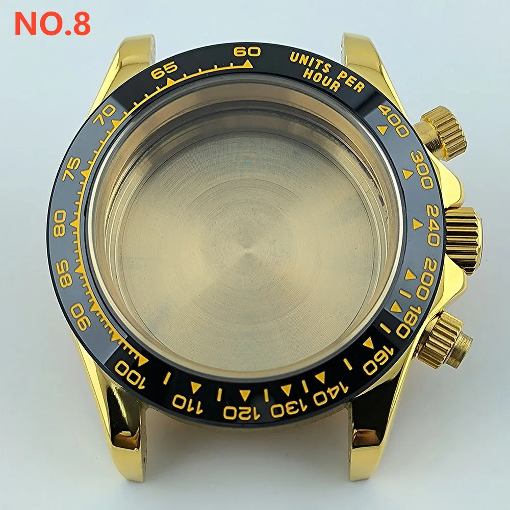 VK63 case Stainless steel high quality Watch case men's chronograph quartz watch suitable for VK63 movement watch accessories