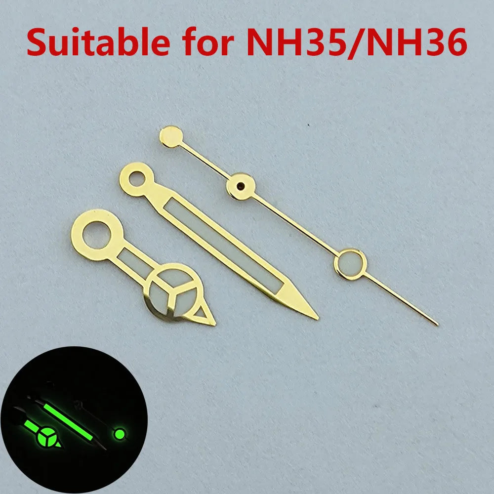 Watch hands NH35 hands NH36 hands Green luminous watch accessories watch pointer Repair tools