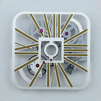 NH70 Dial Hollowed out Dial Square Dial Roma Numeral Dial 27mm No logo fit NH70 movement Repair tools