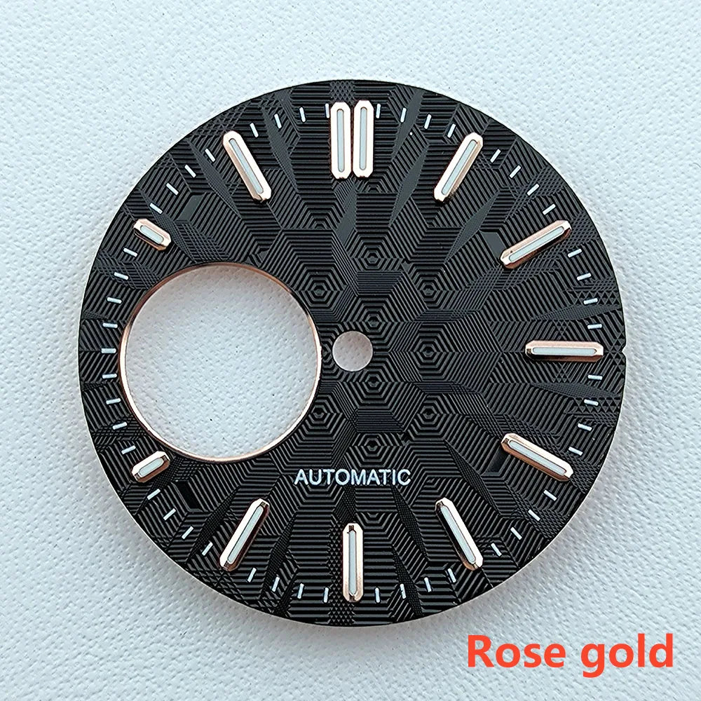 NH38 dial Custom Logo 28.5mm watch dial green luminous dial Suitable for NH38 movement watch accessories Watch repair tools
