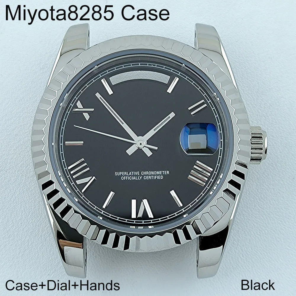 Miyota8285 Case Watch Case Men's Automatic Watch 41mm Stainless Steel Sapphire Glass Fit Miyota 8285 Movement Watch Accessories