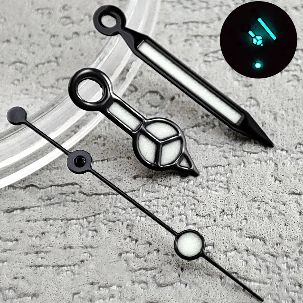 NH35 Hands Rose Gold Silver Watch Hands For NH35/NH36/4R/7S Movement Watches Pointers Green/Blue Luminous