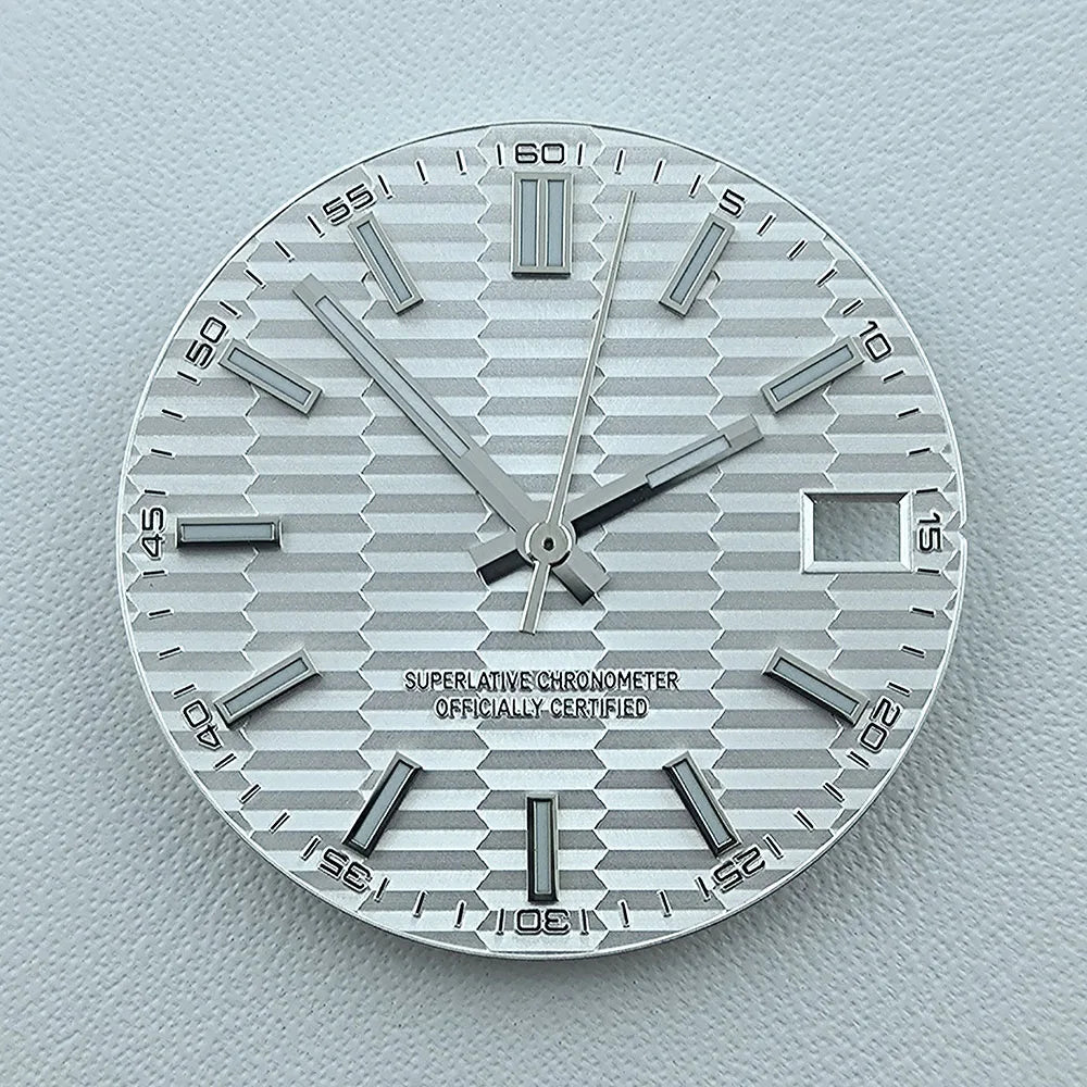 NH35 dial Custom logo No logo Watch dial 28.5mm Blue Luminous dial for NH35 NH36 movement watch accessories