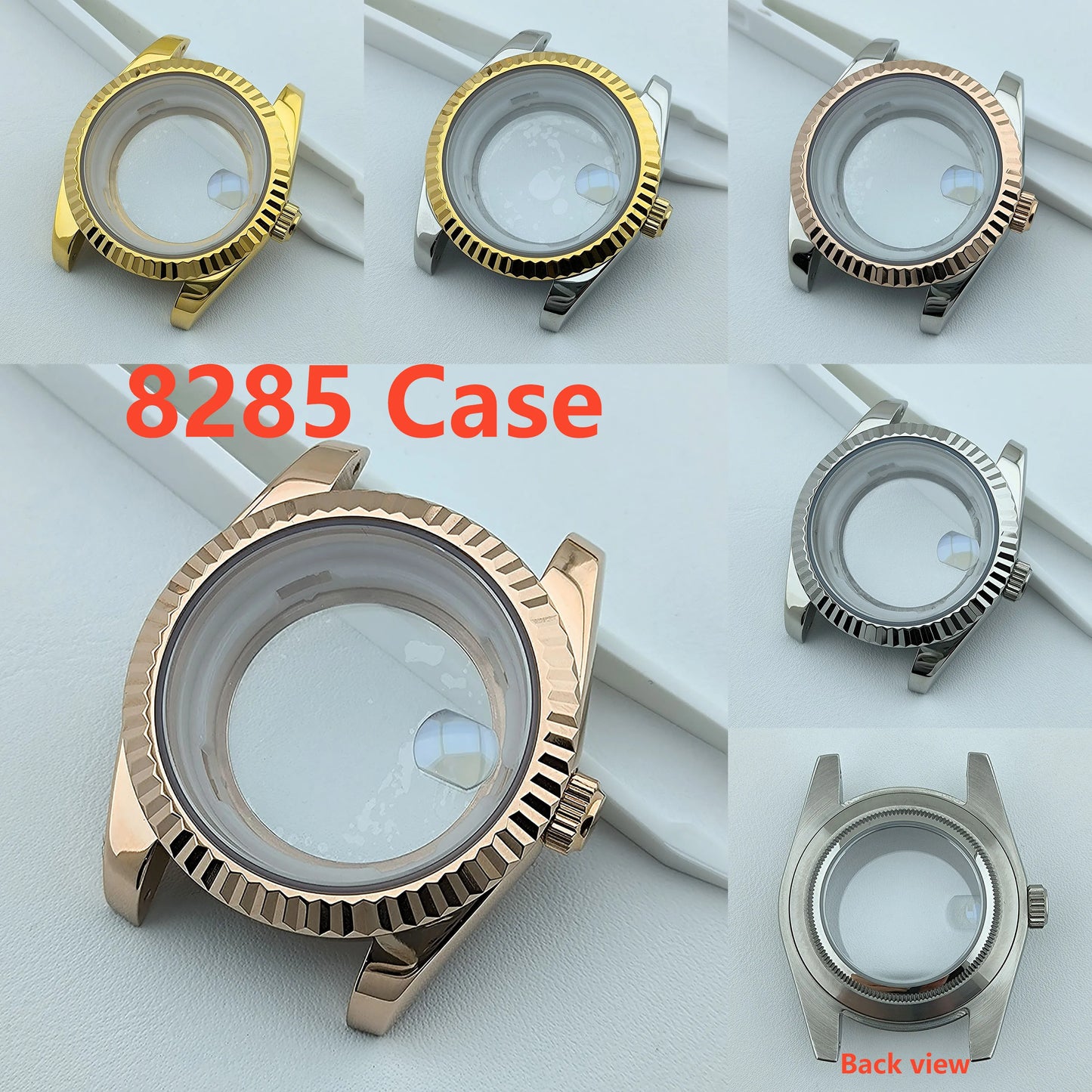 Miyota8285 hands watch case stainless steel men automatic watch sapphire glass suitable for 8285 movement watch accessories
