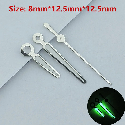 NH35/NH36 hands Watch hands Green luminous second hand watch accessories Repair tools watch pointer silvery/gold hands