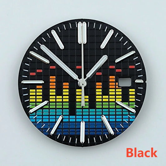 NH35 dial No Logo music Dial 31.7mm Green luminous fit NH35/NH36 movement watch accessories repair tools