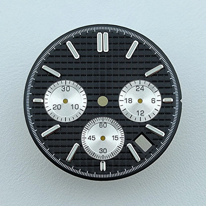 VK63 dial 31.8mm No Logo Dial Panda Dial Green luminous Dial fit VK63 movement watch accessories repair tools