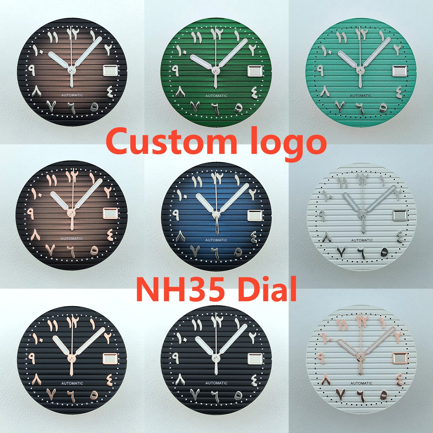 NH35 dial watch dial 30.4mm Custom Logo Arabic Numeral Dial No luminous fit NH35/NH36 movement watch accessories repair tools