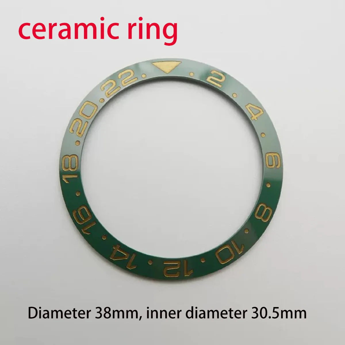 38mm Ceramic And Aluminum Ring GMT Style Watch Bezel Insert For 40mm Watch Cases Replace Accessory Diving Bezel Ring