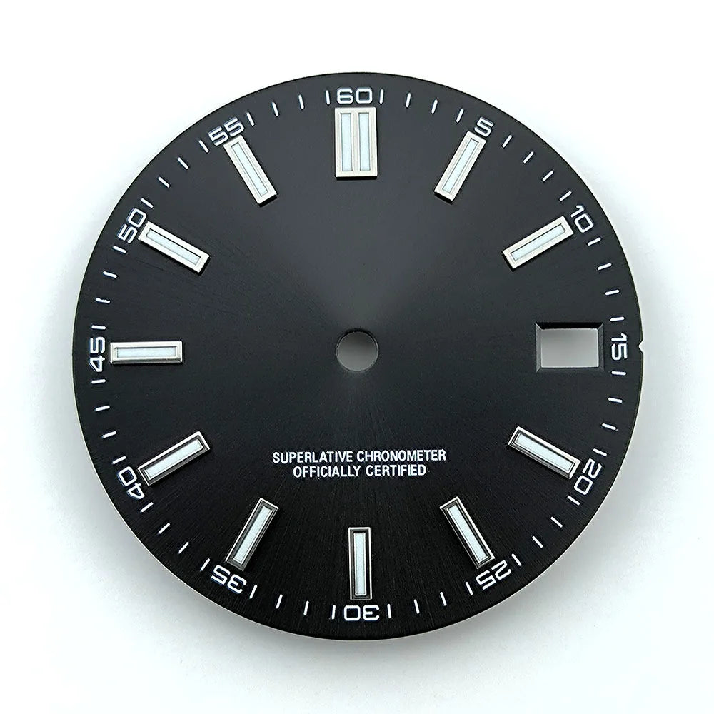Watch dial NH35 dial Custom logo No logo Blue Luminous 28.5mm dial for NH35 NH36 movement watch accessories