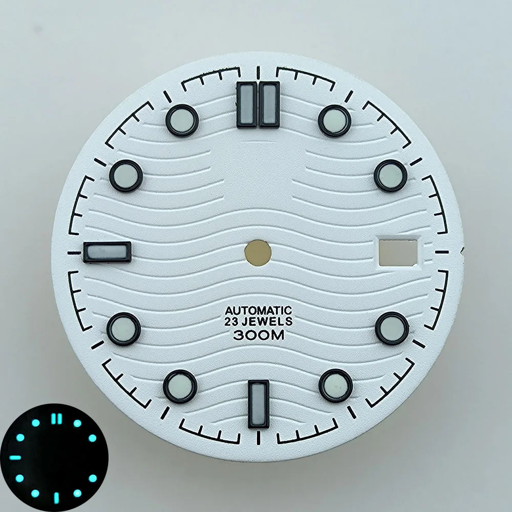 watch dial N H35 dial Custom logo dial 31.0mm blue/green luminous accessories repair tools