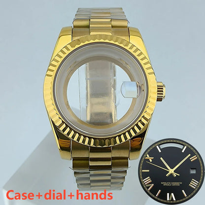 Miyota8285 case watch 41mm case stainless steel men automatic watch sapphire glass suitable for Miyota 8285 movement watch tools