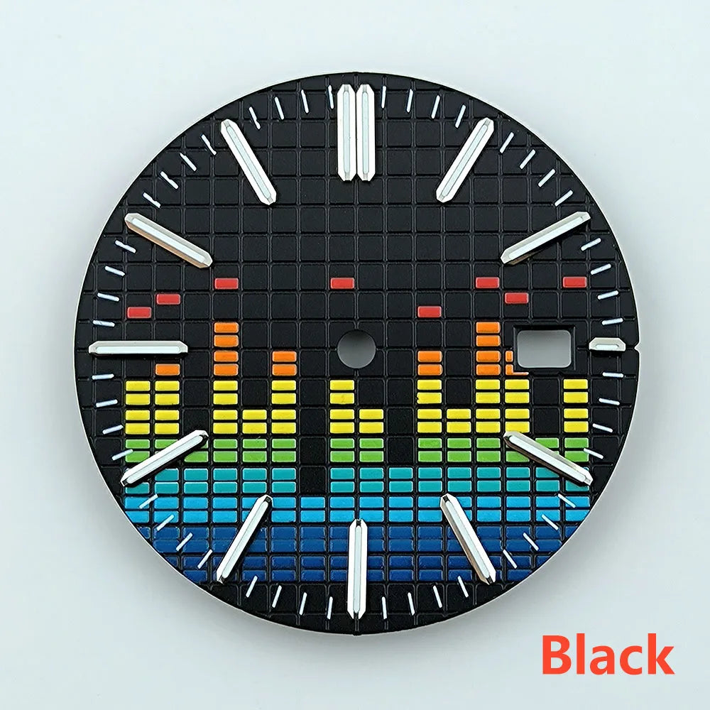 NH35 dial No Logo music Dial 31.7mm Green luminous fit NH35/NH36 movement watch accessories repair tools