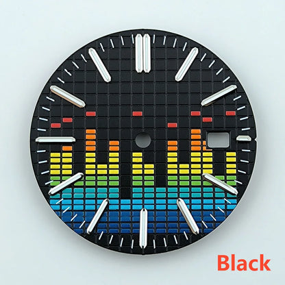 NH35 dial No Logo music Dial 31.7mm Green luminous fit NH35/NH36 movement watch accessories repair tools