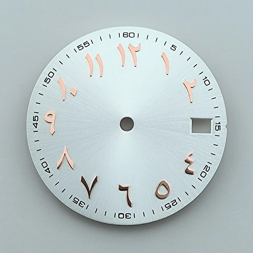 NH35 dial Custom logo 28.5mm Arabic numerals dial No luminous watch dial fit NH35/NH36 movement watch accessories