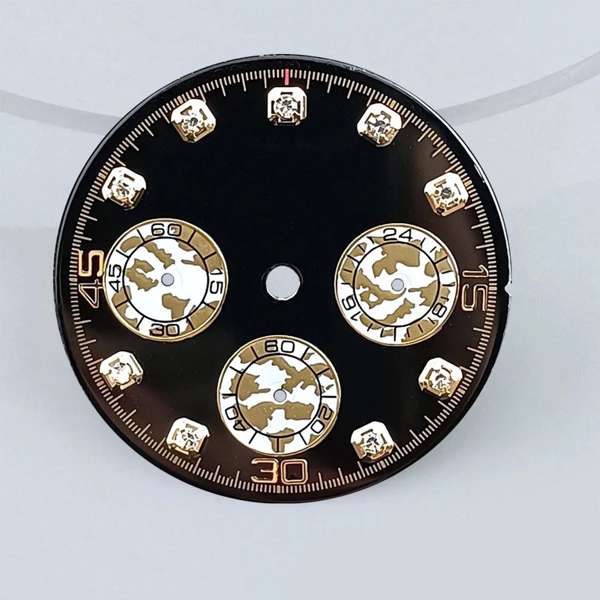 29mm VK63 chronograph dial Custom logo Panda dial Green glowing fit VK63 quartz movement watch accessories