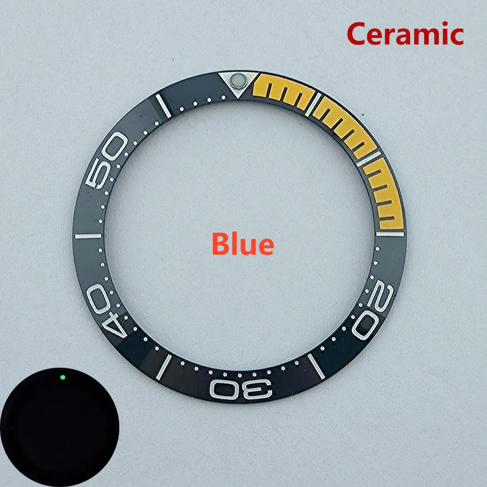 38mm ceramic High quality bezel green luminous insert bezel bezel is tilted for 40mm watch accessory repair tools