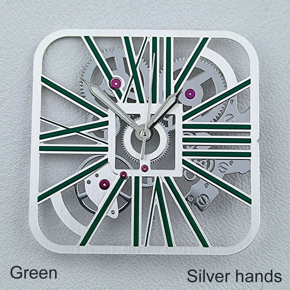 NH70 Dial Hollowed out Dial Square Dial Roma Numeral Dial 27mm No logo fit NH70 movement Repair tools