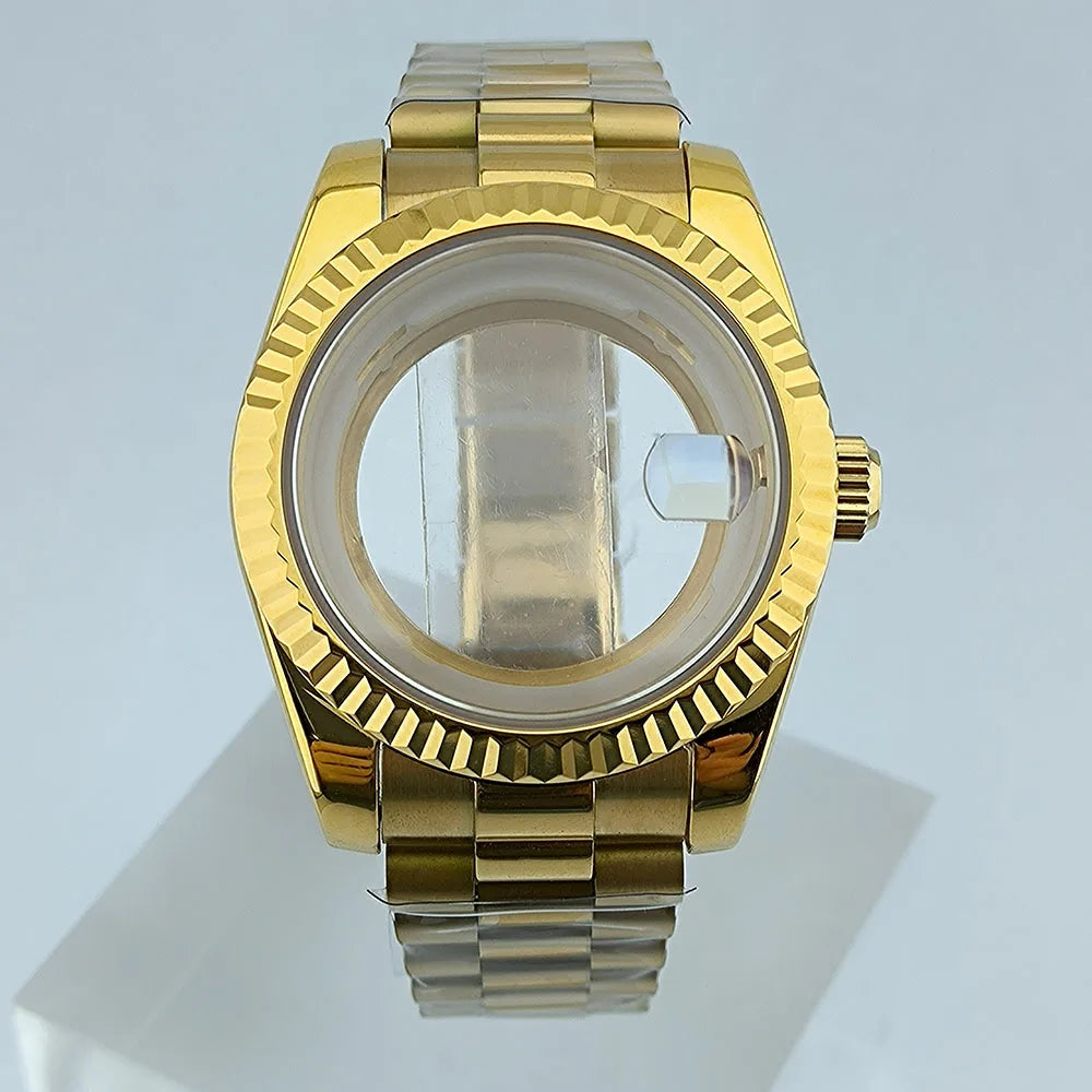 Miyota8285 hands watch case stainless steel men automatic watch sapphire glass suitable for 8285 movement watch accessories