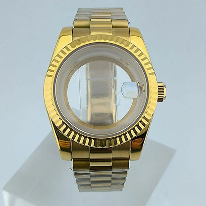 41mm Miyota8285 case watch case stainless steel men automatic watch sapphire glass suitable for 8285 movement watch accessories