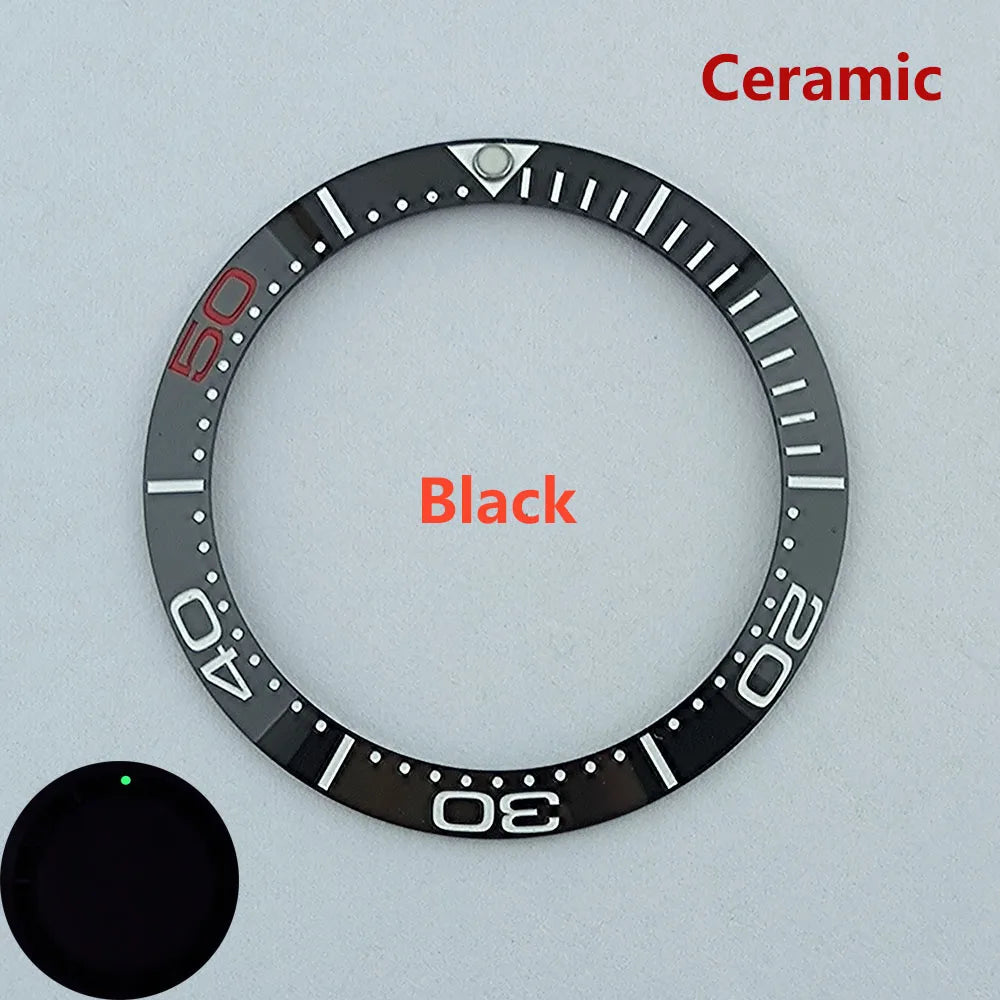 38mm ceramic High quality bezel green luminous insert bezel bezel is tilted for 40mm watch accessory repair tools