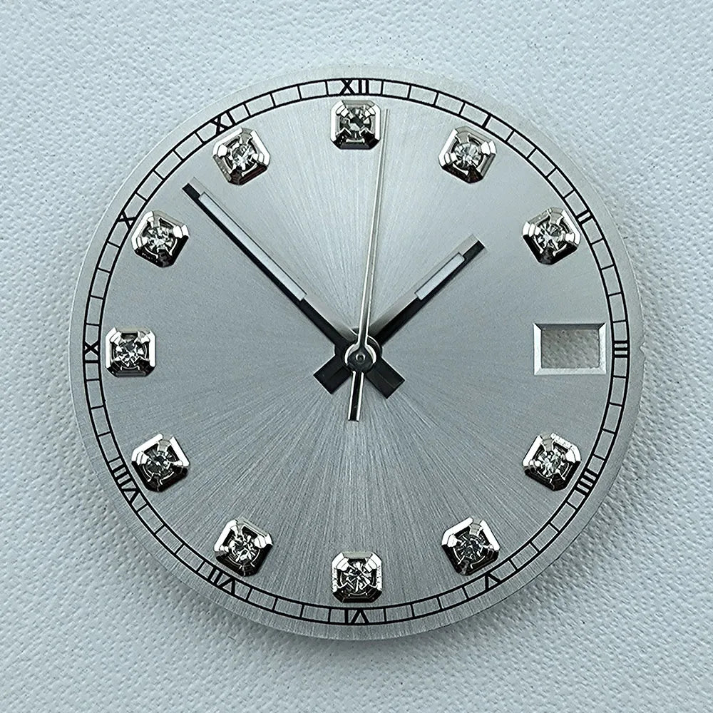 NH35 Dial Watch Dial Men's Watch Diamond Dial Custom Logo No logo 28.5mm No Luminous Fit NH Series Movement Watch Accessories