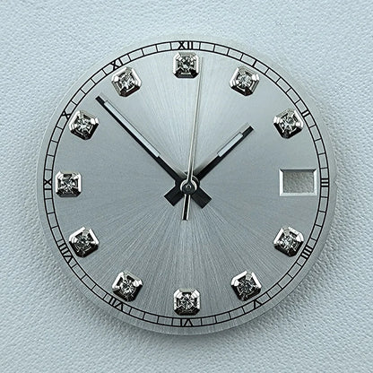 NH35 Dial Watch Dial Men's Watch Diamond Dial Custom Logo No logo 28.5mm No Luminous Fit NH Series Movement Watch Accessories