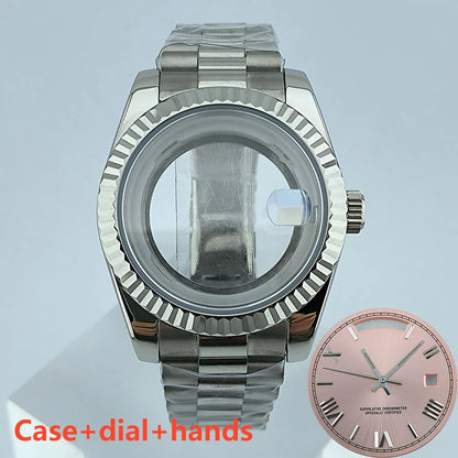 Miyota8285 case watch 41mm case stainless steel men automatic watch sapphire glass suitable for Miyota 8285 movement watch tools