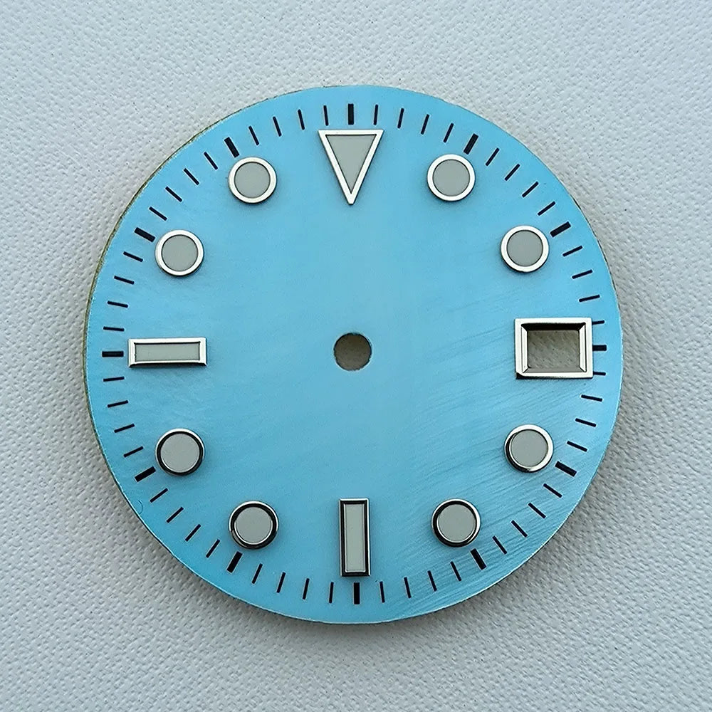 NH35 dial 28.5mm Custom logo luminous Pearl Shell Dial watch dial suitable for NH35 movement watch accessories repair tools