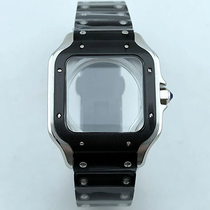NH35 case Watch Case High quality Square case Roma Dial Folding Buckle Square Case fit NH35 NH36 movement Watch accessories