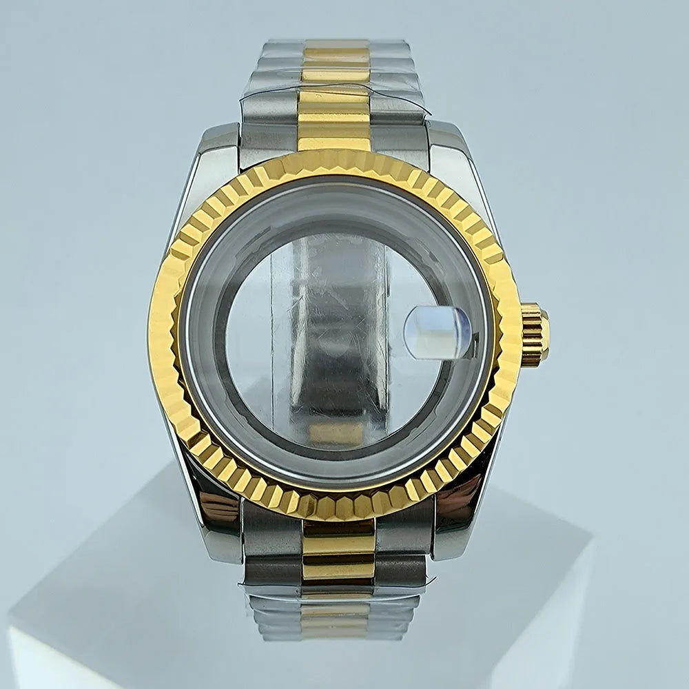 Miyota8285 hands watch case stainless steel men automatic watch sapphire glass suitable for 8285 movement watch accessories