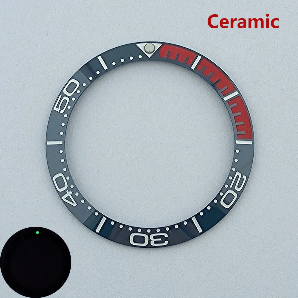 38mm ceramic High quality bezel green luminous insert bezel bezel is tilted for 40mm watch accessory repair tools