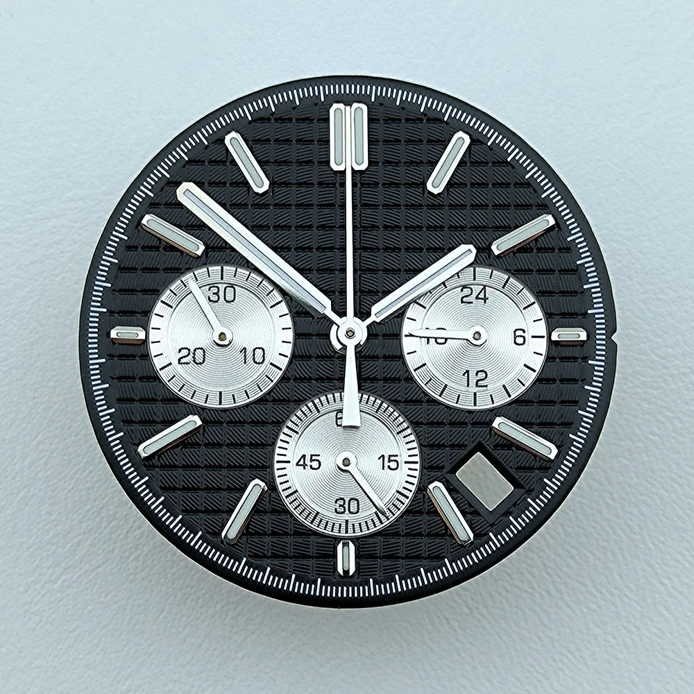 VK63 dial 31.8mm No Logo Dial Panda Dial Green luminous Dial fit VK63 movement watch accessories repair tools