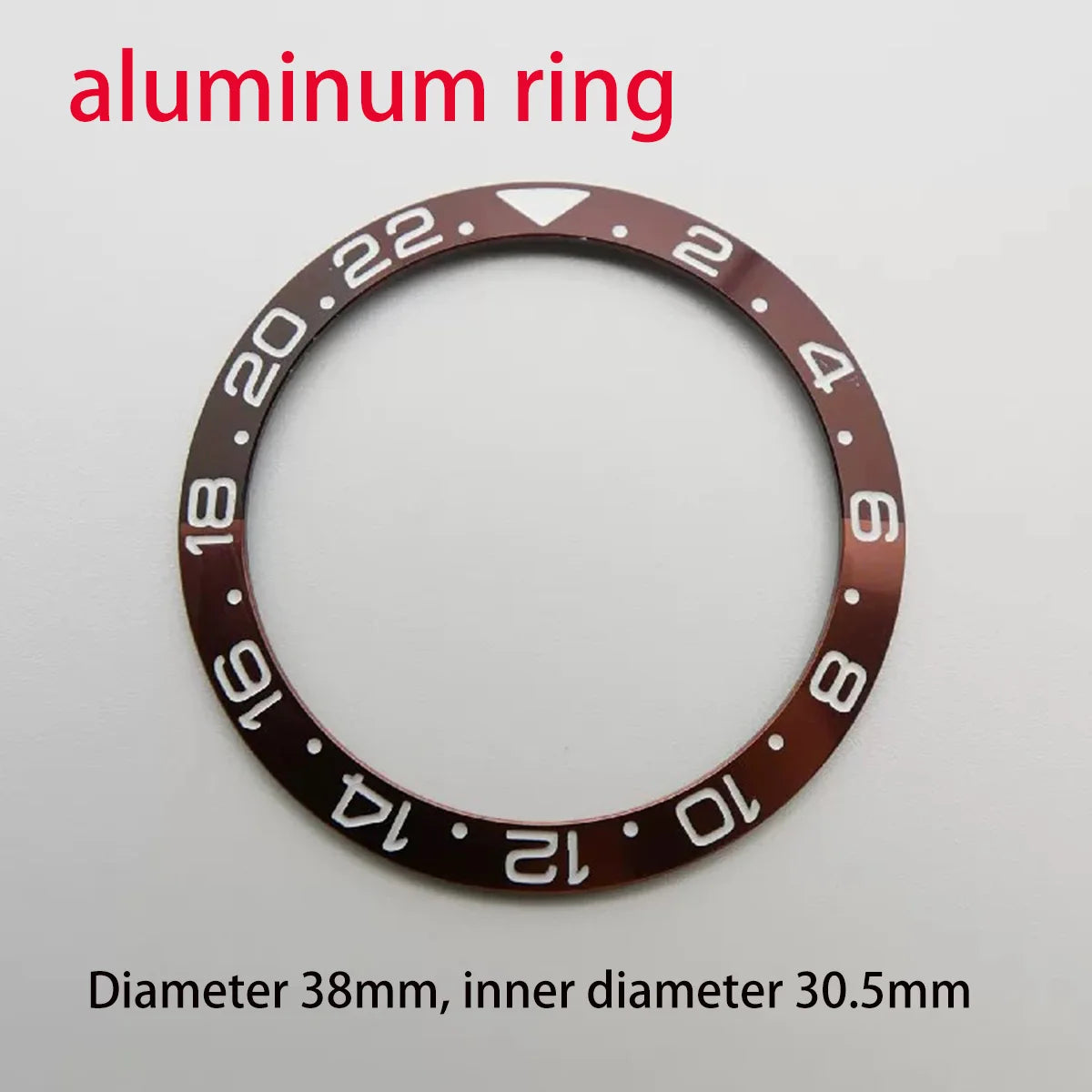 38mm Ceramic And Aluminum Ring GMT Style Watch Bezel Insert For 40mm Watch Cases Replace Accessory Diving Bezel Ring