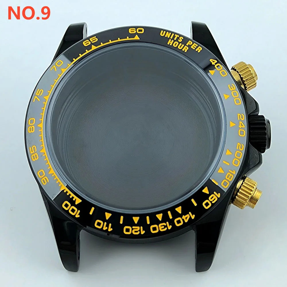 VK63 case Stainless steel high quality Watch case men's chronograph quartz watch suitable for VK63 movement watch accessories